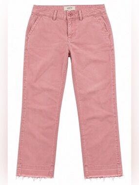 LOFT Pink Ankle Cropped Pants